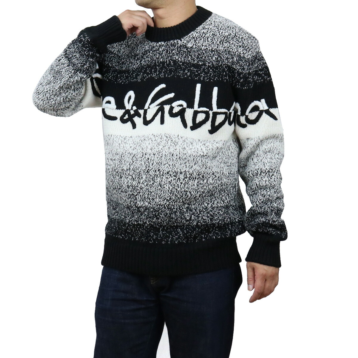 108★ドルチェ&ガッバーナ★DOLCE&GABBANA メンズ－セーター，ニット GX525Z　JCMA9　S9000 ブラック apparel-01